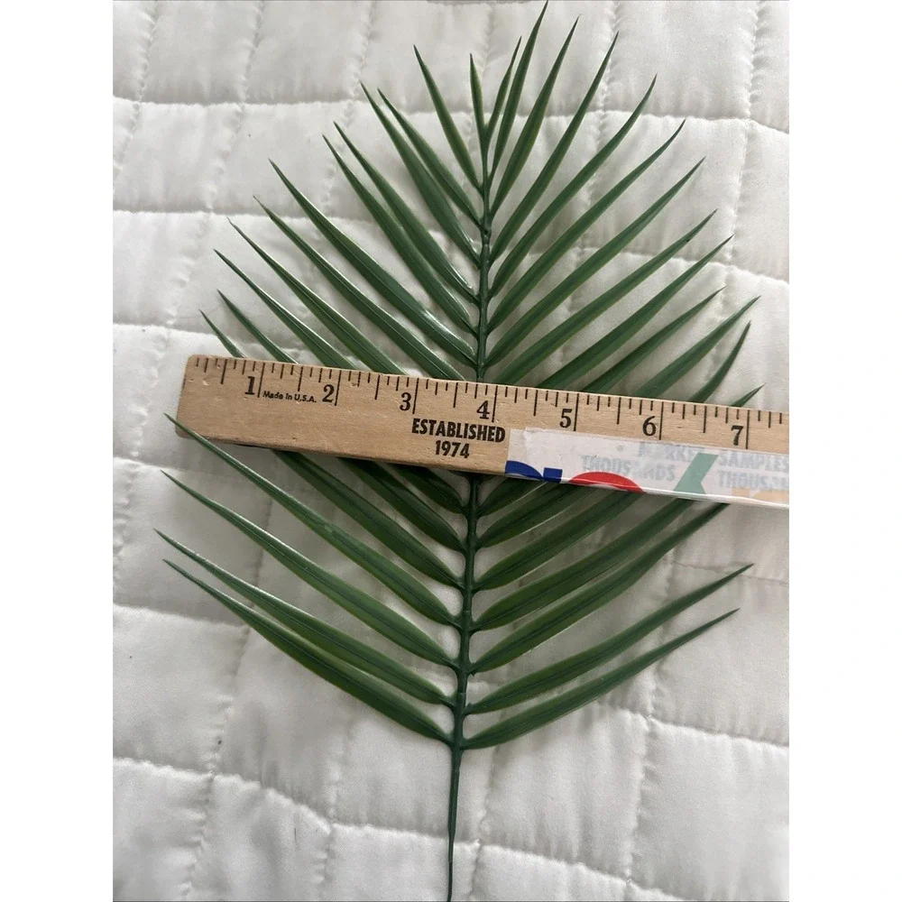 20Pcs Artificial Palm Leaves Tropical Plant Single Pieces Green Arrangement